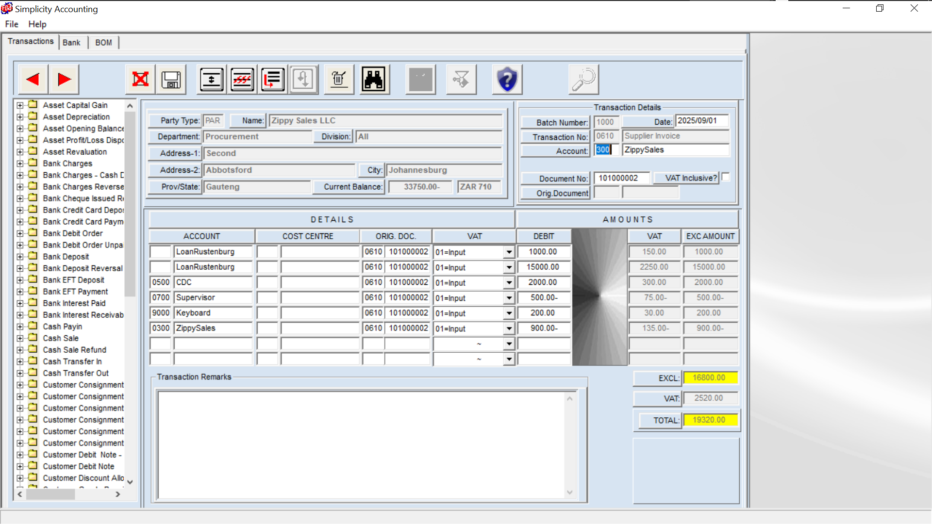 Control Panel View
